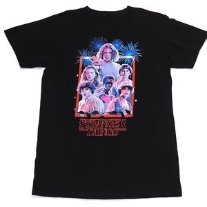 Stranger Things Black Unisex Short Sleeved T-shirt VGUC Size S